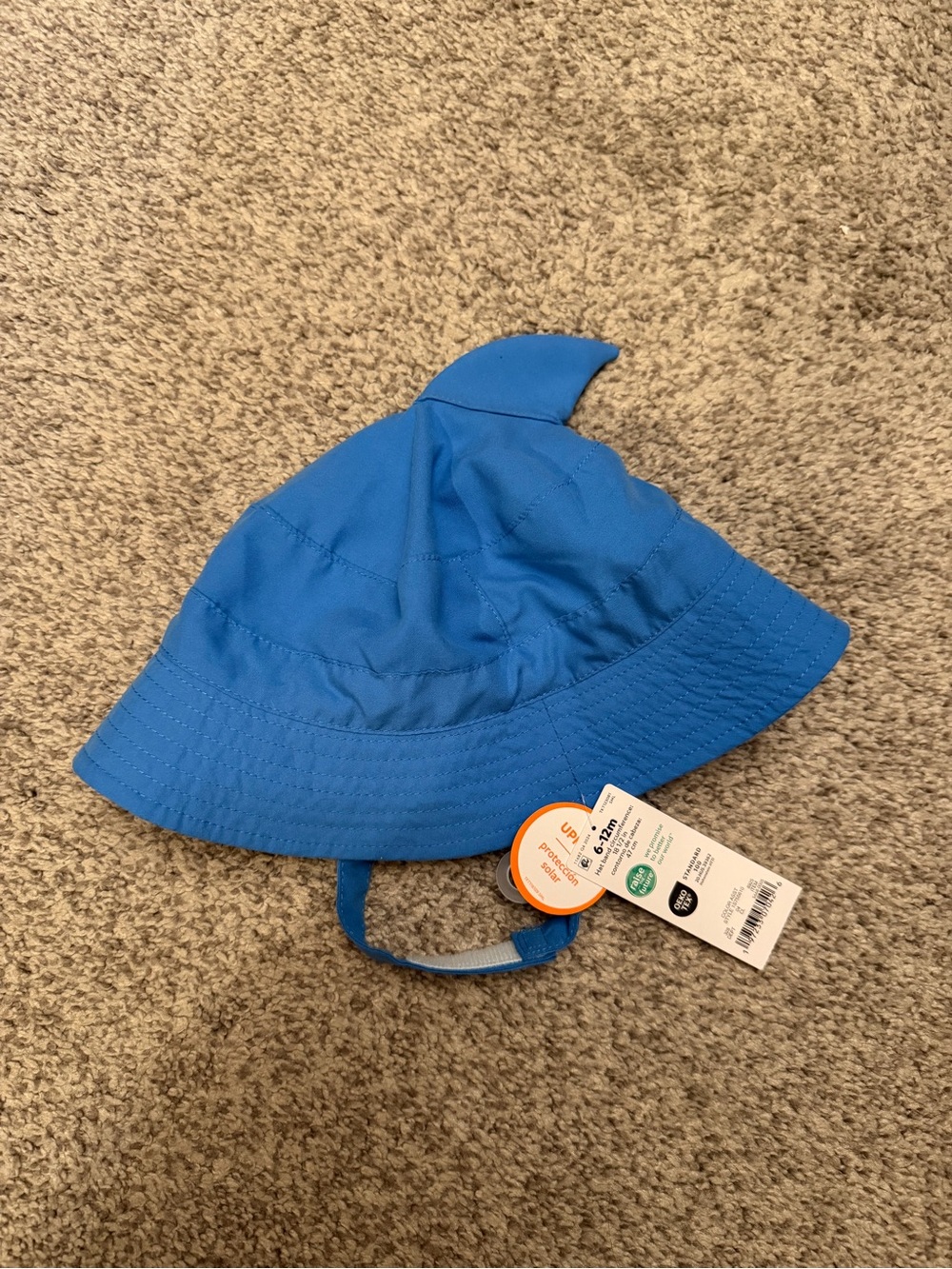 Carter's Blue Infant Shark Fin Sun Hat with Chin Strap
